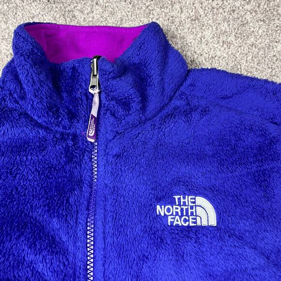 The North Face Purple and Magenta fuzzy full zip jacket coat women's small - Picture 9 of 9